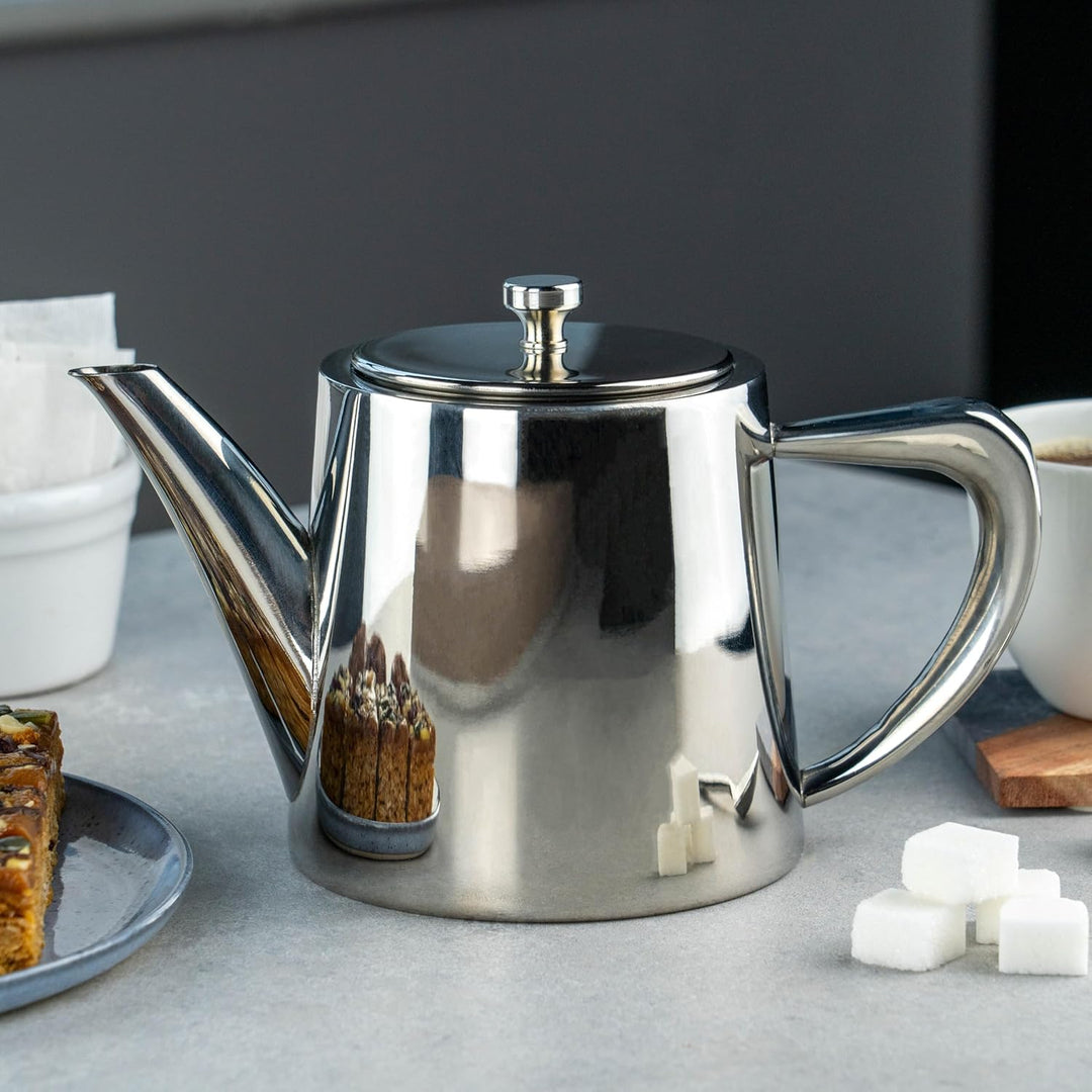 Café Olé DW-024 Derwent Teekanne, Edelstahl, 650 ml, 2–3 Tassen 24oz (650ml), 24oz (650ml)