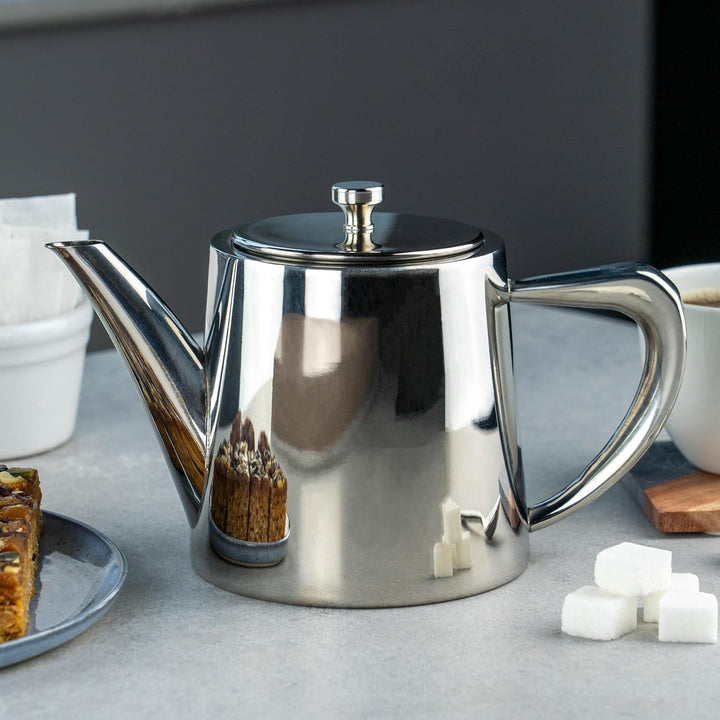Café Olé DW-024 Derwent Teekanne, Edelstahl, 650 ml, 2–3 Tassen 24oz (650ml), 24oz (650ml)
