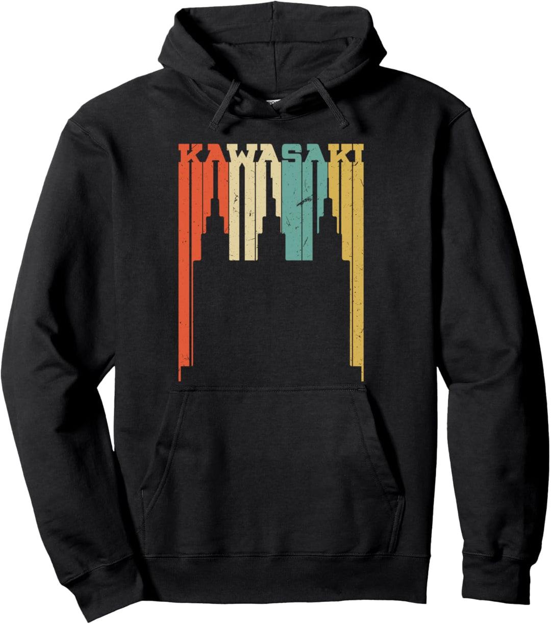 Vintage Kawasaki Skyline Silhouette Pullover Hoodie