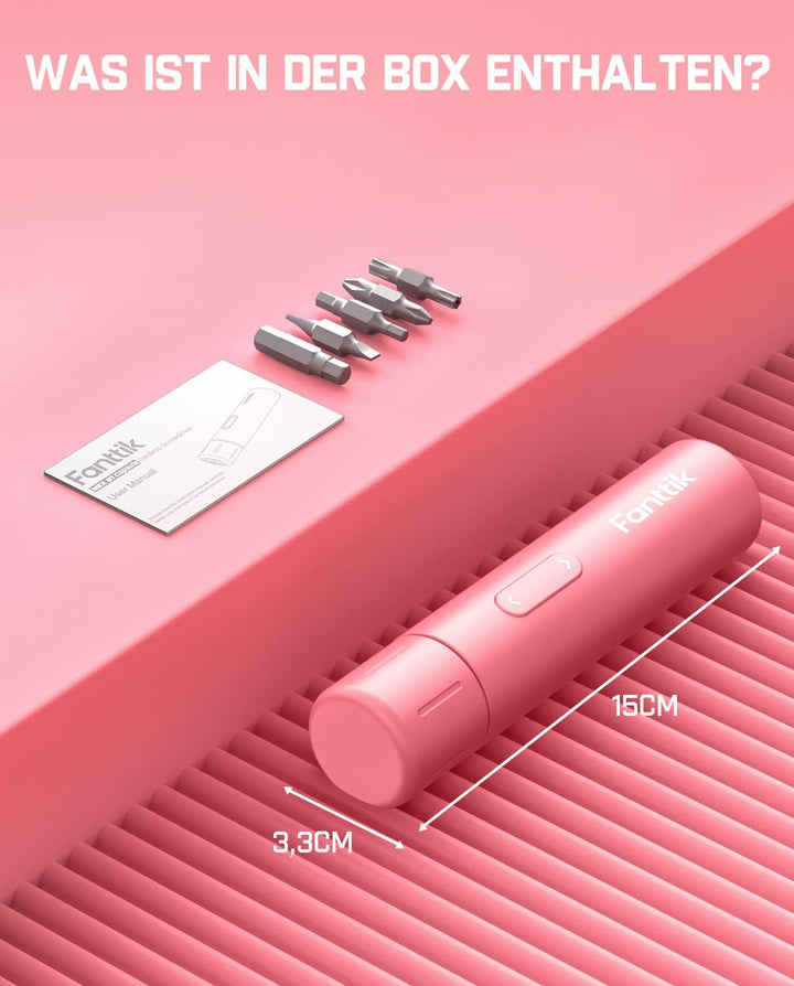 Fanttik NEX S1 Capsule 3,7V Akkuschrauber, 5Nm Max Akku Schraubendreher, 320 Umdrehungen, S2 Magnetb