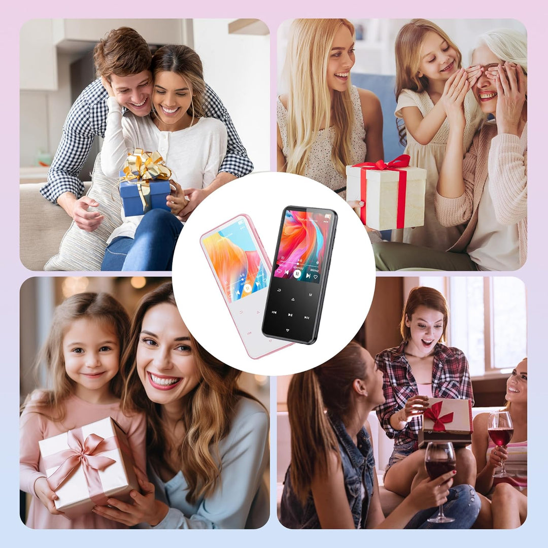AGPTEK 64GB MP3 Player Bluetooth 5.3 mit 2,4" TFT Farbbildschirm, HiFi Musik Kinder MP3 Player mit L
