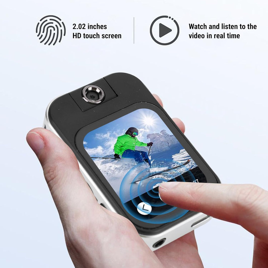 MP3 Player Bluetooth 5.4 Sportclip mit Kamera 2.0 Zoll Touchscreen Musik Player für Sport, MP3-Playe