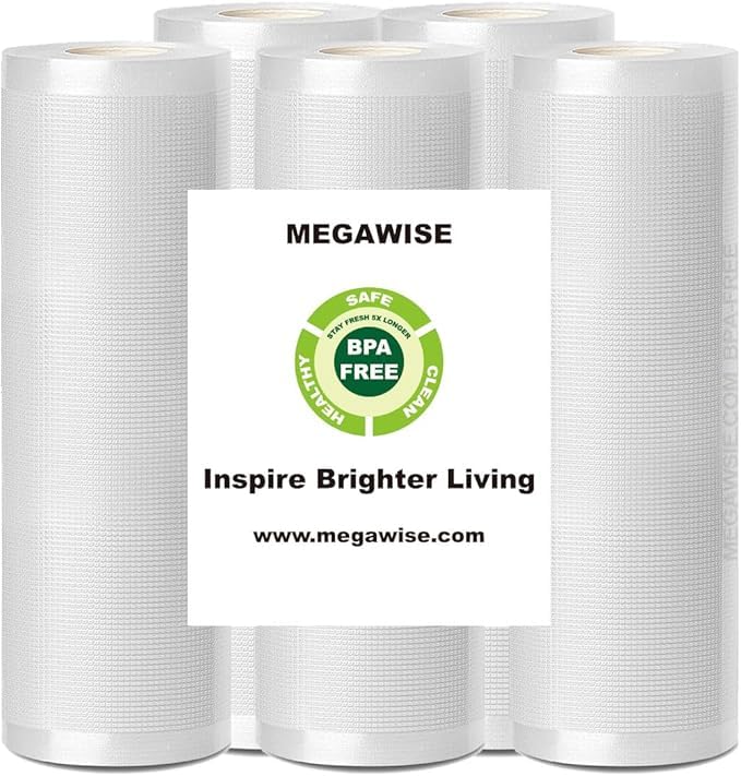 MEGAWISE Vakuumbeutel 11×14 Zoll 100 Stück, BPA-frei, Lebensmittelecht, Strukturierte Oberfläche, Wi