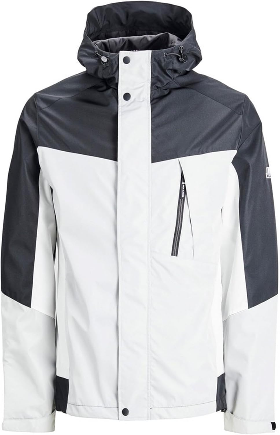 JACK & JONES Herren Jcologan Light Jacket Sn Jacke S Black/Detail:HIGHRISE/WHITE BLOCKING, S Black/D