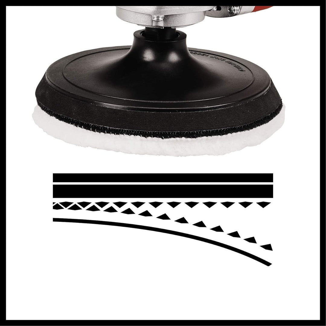 Einhell Polier- und Schleifmaschine CC-PO 1100/150 E (1.100 W, 150 mm Polierteller, Kletthaftung für