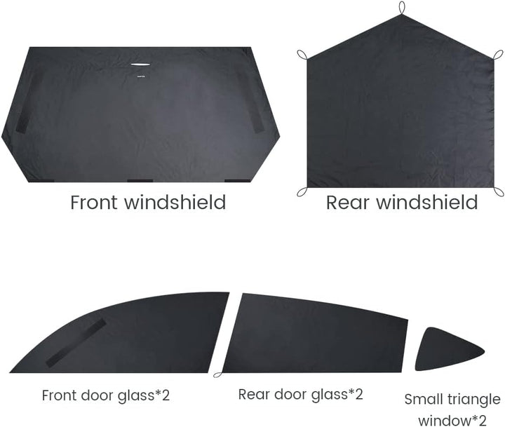 TESCAMP Tesla Model Y Vorhänge Auto Sichtschutz Windschutzscheibe Sonnenschutz für Camping Faltbares