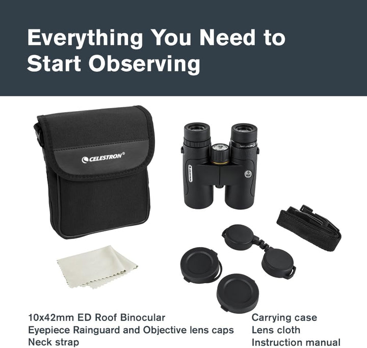 Celestron Nature DX ED 10x42 Binoculars - Premium Extra-Low Dispersion ED Glass Lenses, 10X42