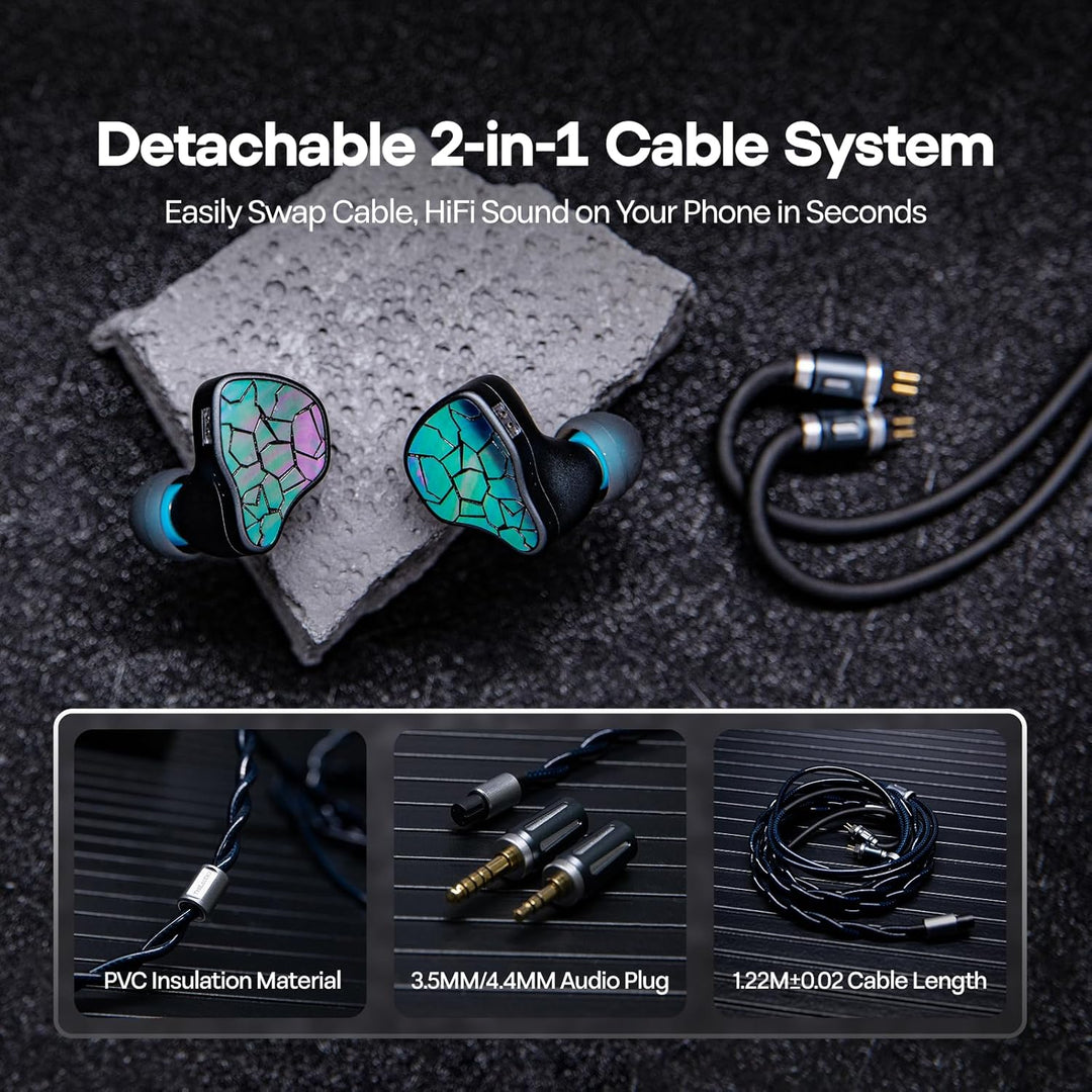 LINSOUL THIEAUDIO Hype 4 MKII 2DD+4BA In-Ear-Monitor,HiFi-Kabelgebundene IEM,Mitreissender &amp; Studio