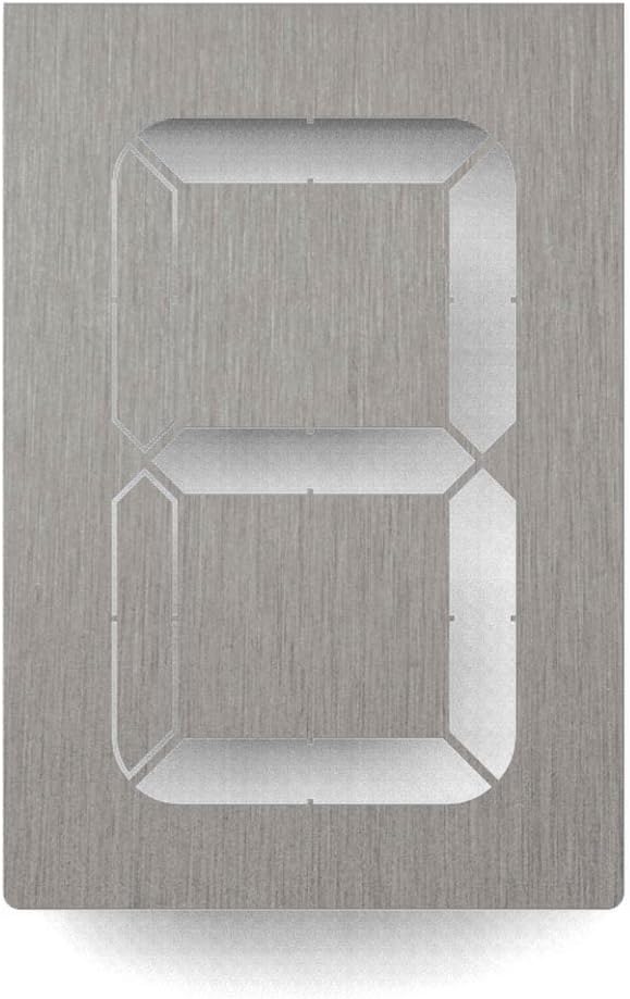 Digital 8 | variables Hausnummer-Schild aus Edelstahl | 19x11cm | Designer: Roman Luyken | Peppermin