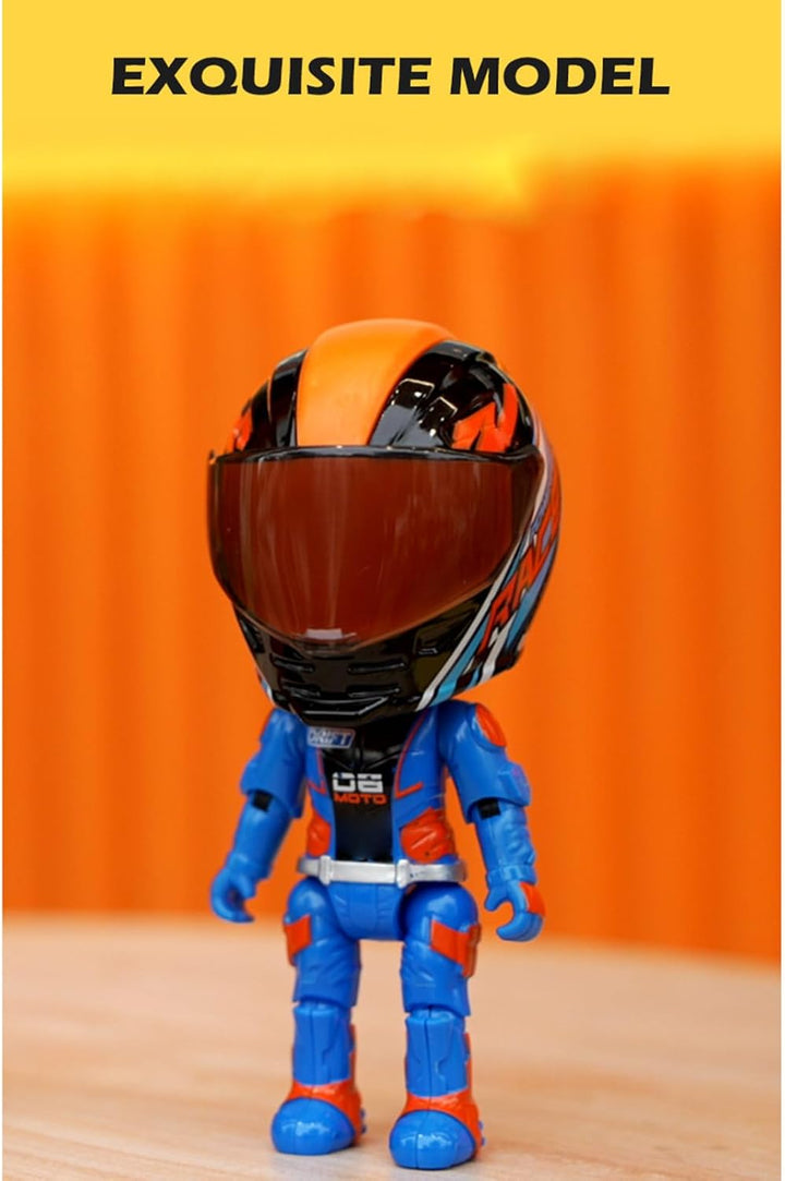 Transformable Doll Toys, Action Figures Motorcycle Model, Transformierende Motorrad-Puppe, 3D Q Vers