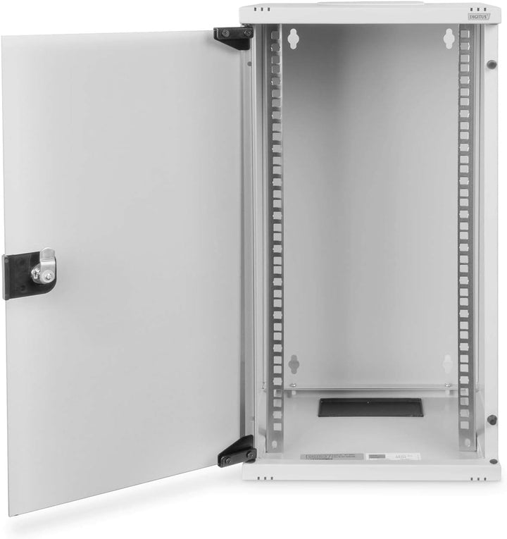 DIGITUS Netzwerk-Schrank 10-Zoll - 12HE - Wandmontage - HxBxT 592x312x300mm - Traglast 30kg - Nutzti