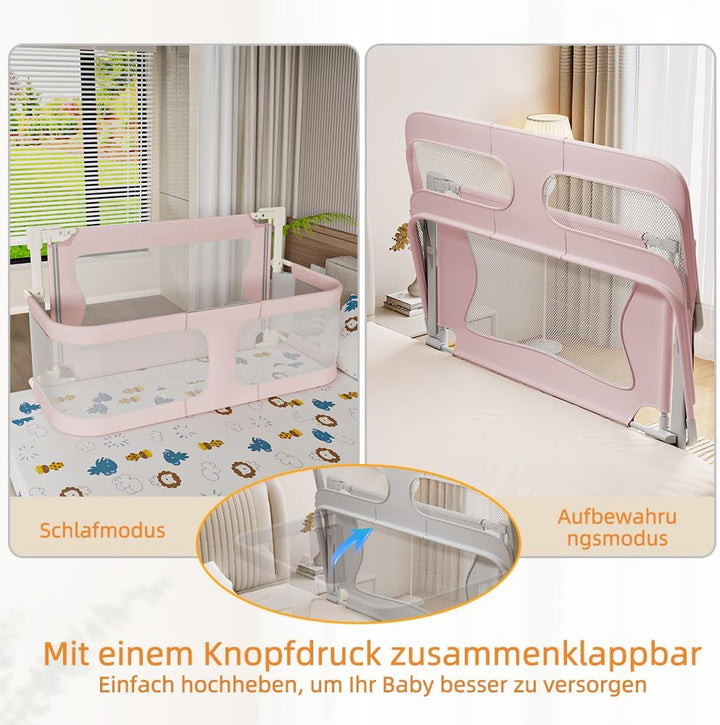 homewell Bettgitter, gemeinsames Schlafen, Bettschutzgitter Kinderbettgitter für Kinder Babybettgitt