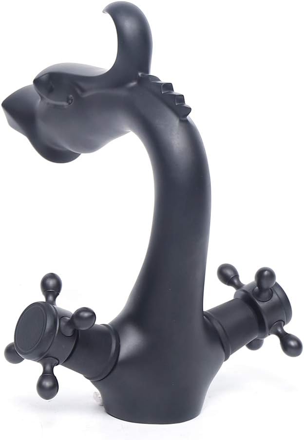 Drache Muster Wasserhahn Waschbeckenarmatur Zweigriff Schwarz Bad Wasserhahn Waschtischarmatur Misch