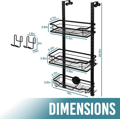 TAILI Saugnapf Hängende Duschablage Zum Hängen mit Rasierständer & Seifenhalter, Shower Shelf Mit 4
