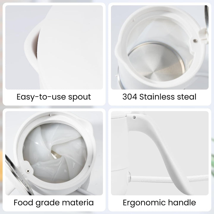 Adirigo Faltbarer Wasserkocher für die Reise (BPA-frei), 500 ml elektrischer Wasserkocher aus Siliko