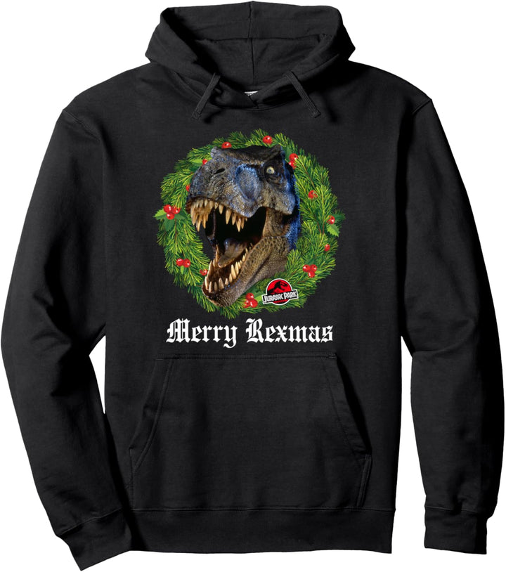 Jurassic Park Christmas Merry Rexmas Pullover Hoodie
