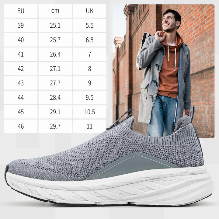 Sosenfer Slip On Sneaker Herren Ohne Schnürsenkel Schuhe Sportschuhe Laufschuhe Leichte Atmungsaktiv