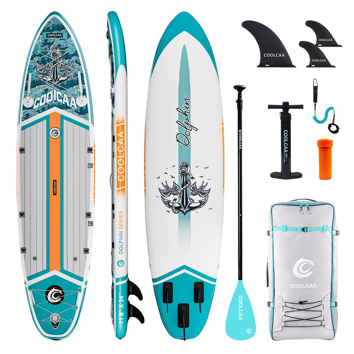 COOLCAA SUP Board, 355cm (Extra Gross) Stand Up Paddling Board, Aufblasbares Stand-Up Paddle Board m
