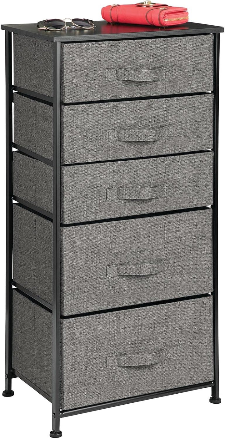 mDesign Kommode aus Stoff – praktischer Schrank Organizer mit 5 Schubladen in 2 Grössen – Aufbewahru