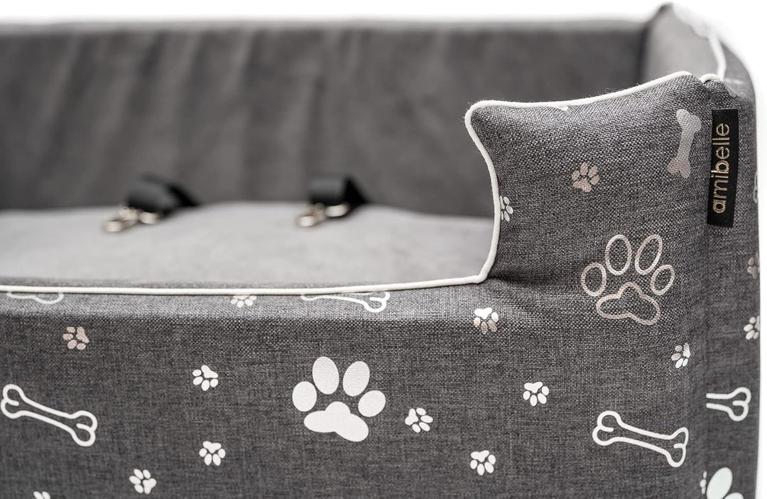 Hunde Autositz | Autositz für Hunde, Katzen, Haustier | Rückbank, Beifahrersitz | Hundebett, Hundeta