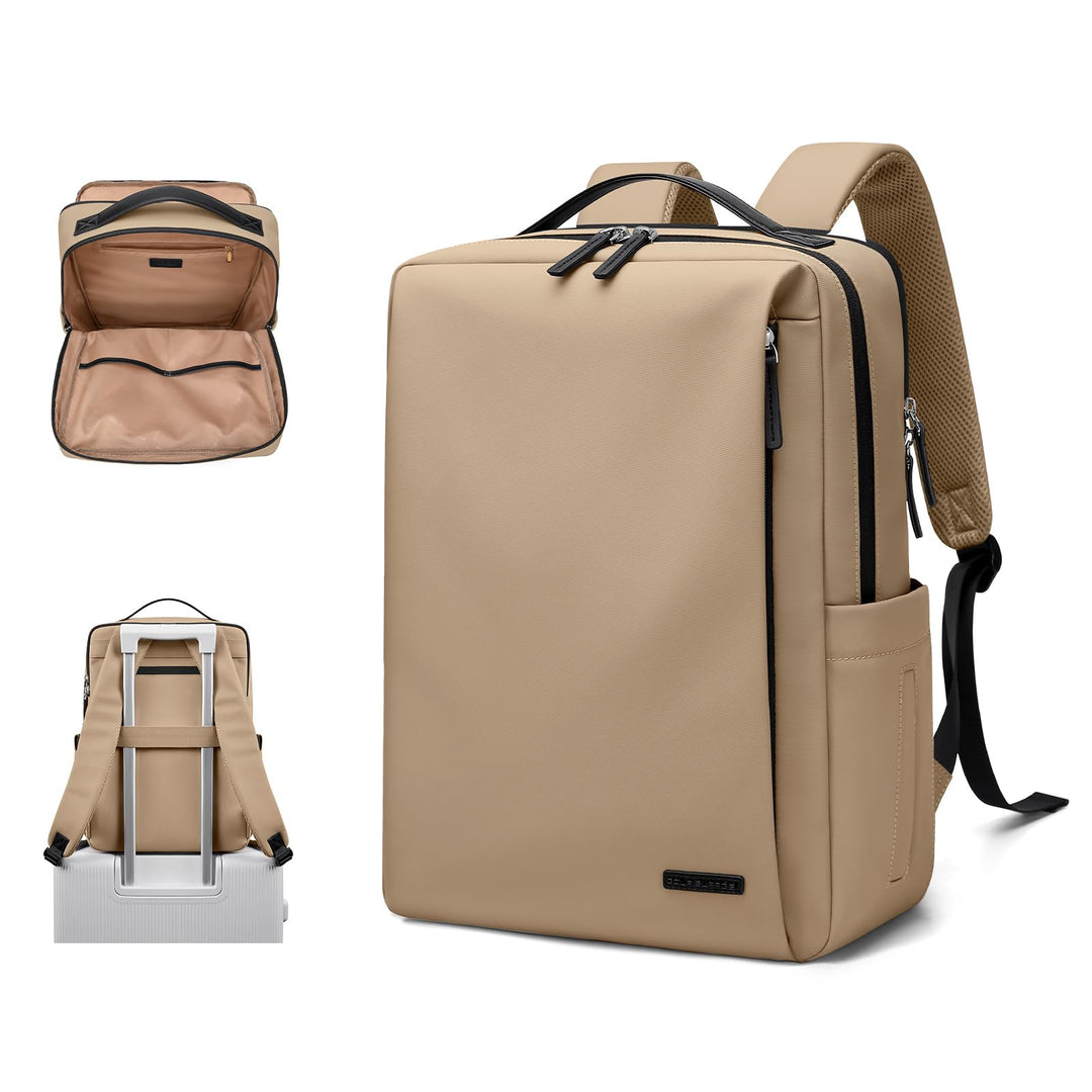 GOLF SUPAGS Kunstleder Rucksack Damen, Stilvoller Laptop Rucksack, Multifunktionaler Tagesrucksack W