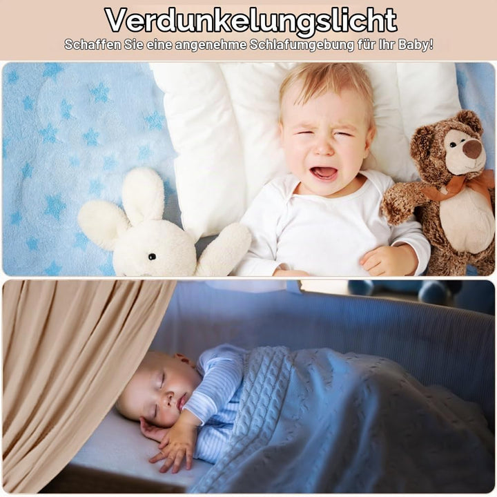 HOTUT Hausbett Himmel,2 Stück Betthimmel Babybett aus Musselin,Weich und atmungsaktiv Baldachin Kind