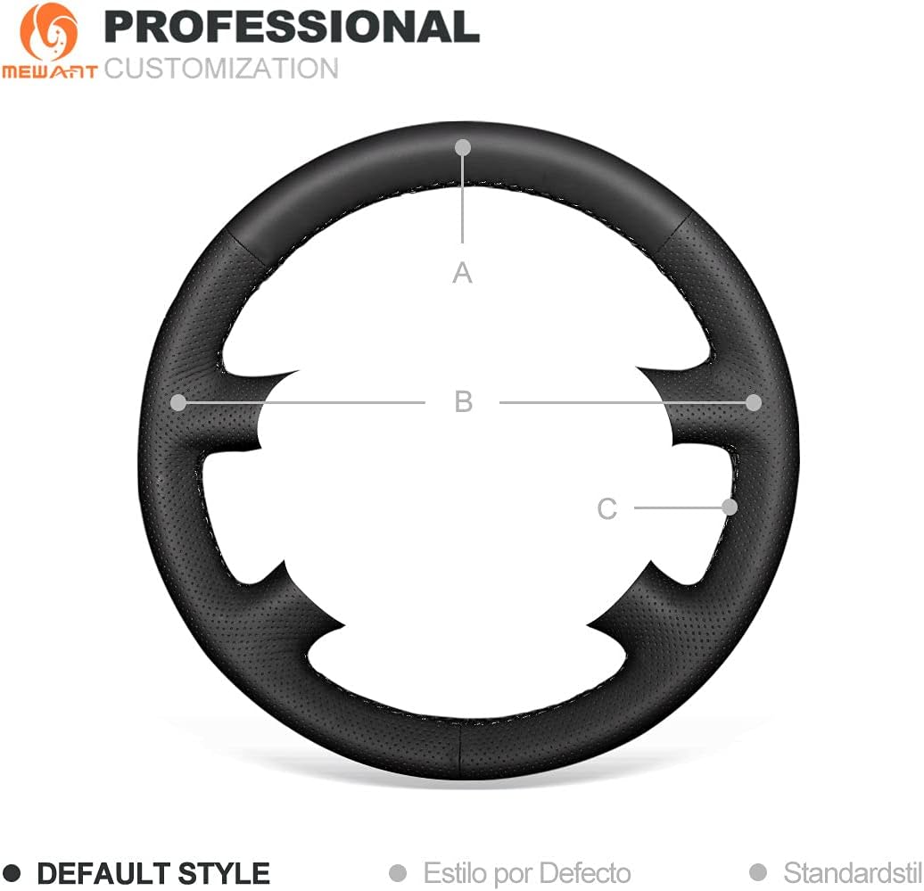 MEWANT Lenkradhülle für Audi A2 (8Z) A3 (8L) Sprotback A4 (B5 B6) Avant A6 (C5) A8 (D2) S4 / A4 Lenk