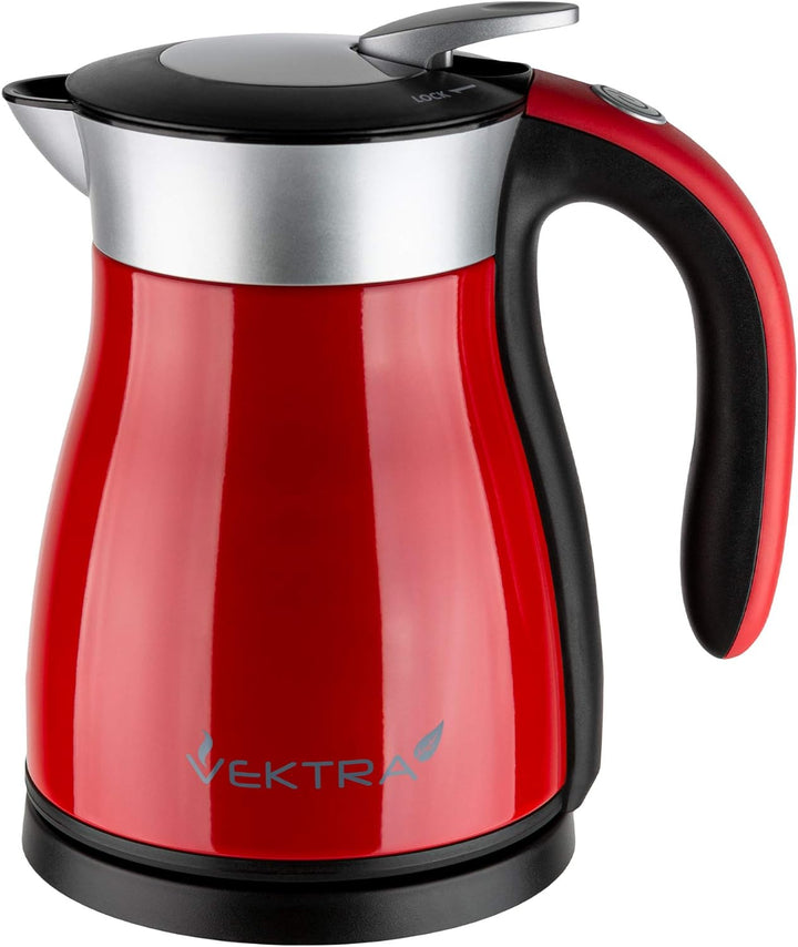 Vektra VEK-1201 Vakuumisolierter Wasserkocher 1,2 L Edelstahl Doppelwandig EU-Stecker, Thermoskanne