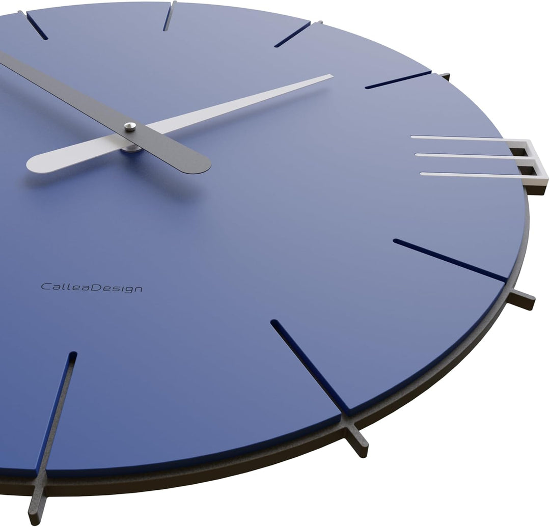 CalleaDesign 42 cm Mike Wanduhr elektrisch blau Elektrisches Blau, Elektrisches Blau
