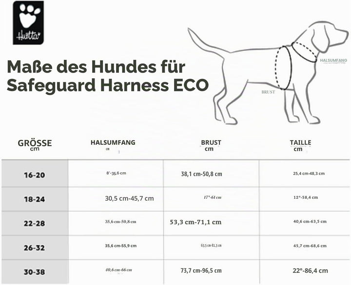 Hurtta Safeguard Hundegeschirr ECO (Strawberry, rot, 55-70 cm) strawberry, rot 55-70 cm, strawberry,