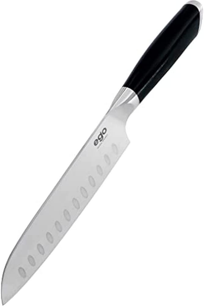 Wilfa EGO Sandvik Santokumesser - 18cm lange Klinge, aus hochwertigem Sandvik12C27 Messerstahl, Klin