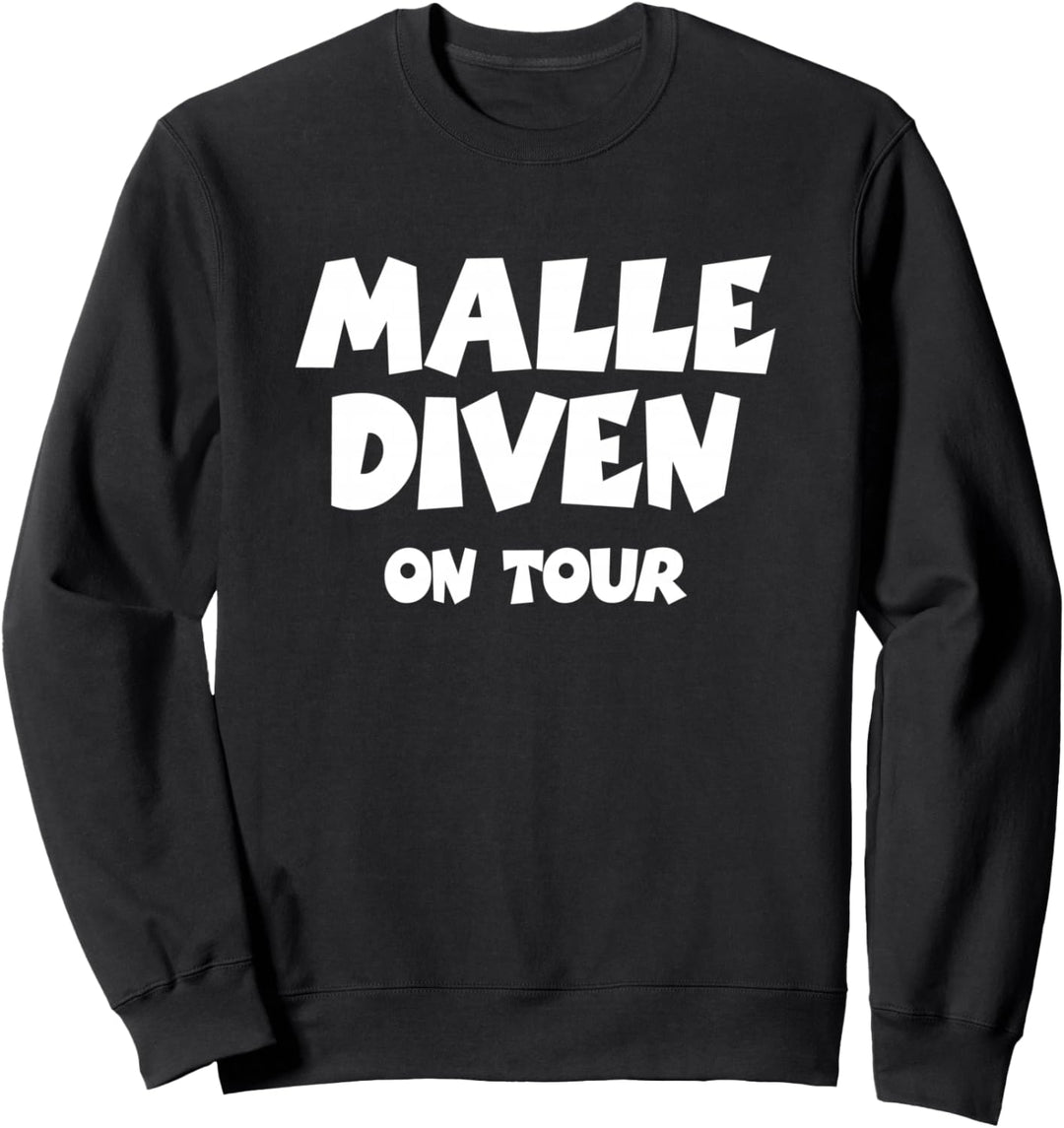 Malle Diven on Tour (Weiss) Mallorca Sweatshirt