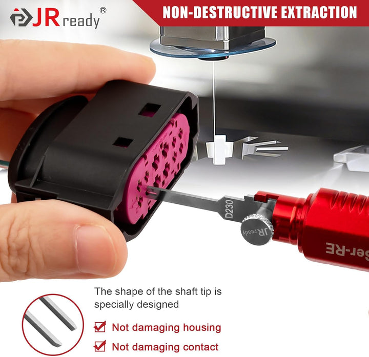 JRready ST5354 Stiftentfernungswerkzeug-Set für Tyco Micro Timer, JPT, MQS, MCON 1.2, Sumitomo, Yaza