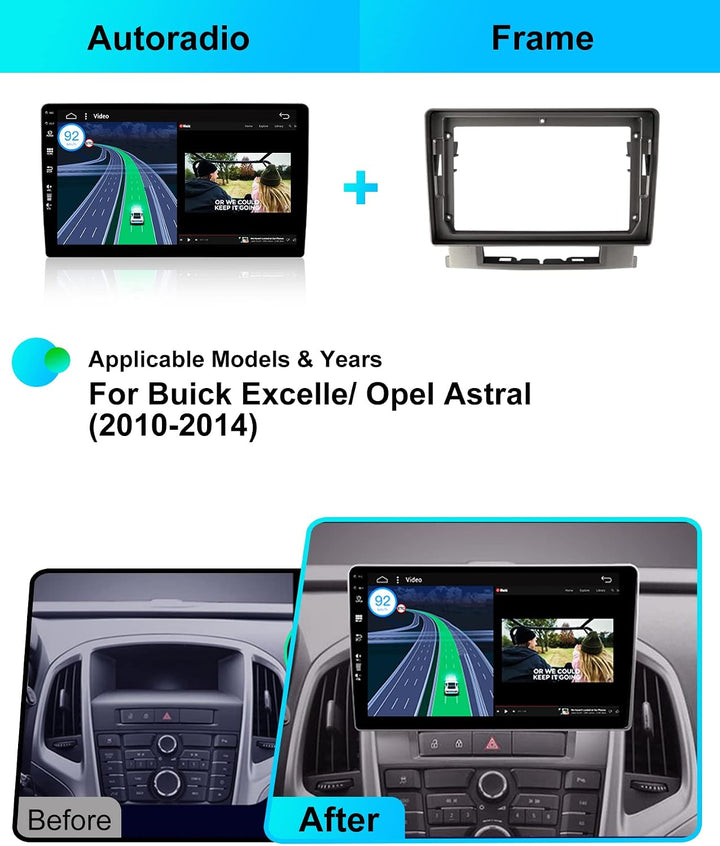 JOYX Android 15 IPS Autoradio Passt für Buick Excelle/Opel Astral (2010-2014) - Eingebautes CarPlay