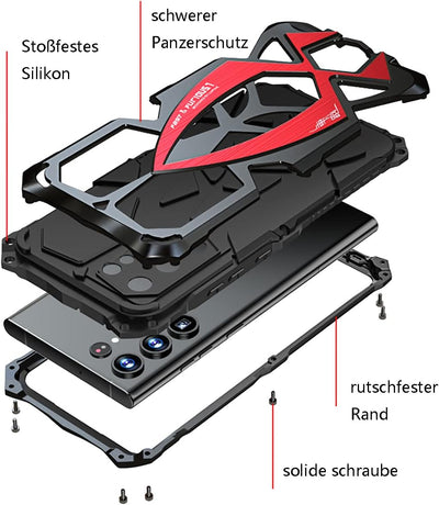 AFENGBOX für Samsung Galaxy S23 Ultra Hülle,Samsung S 23 Ultra Handyhülle mit 360 Grad Ganzkörper Pa