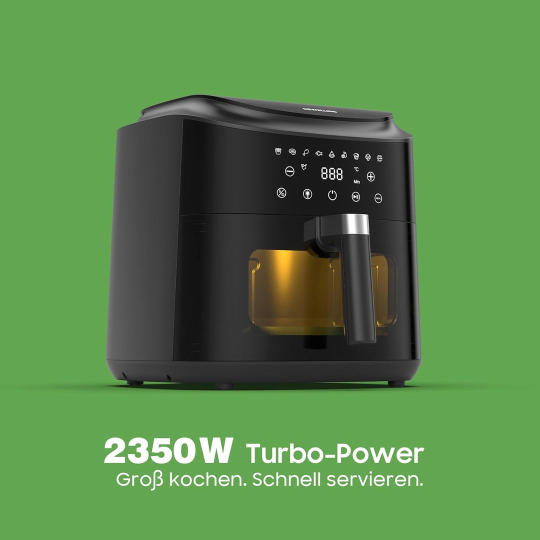 Heissluftfritteuse 9L Airfryer– 2350W Heissluftfritteuse für schnelles Garen, Fritteuse ohne Öl Mit