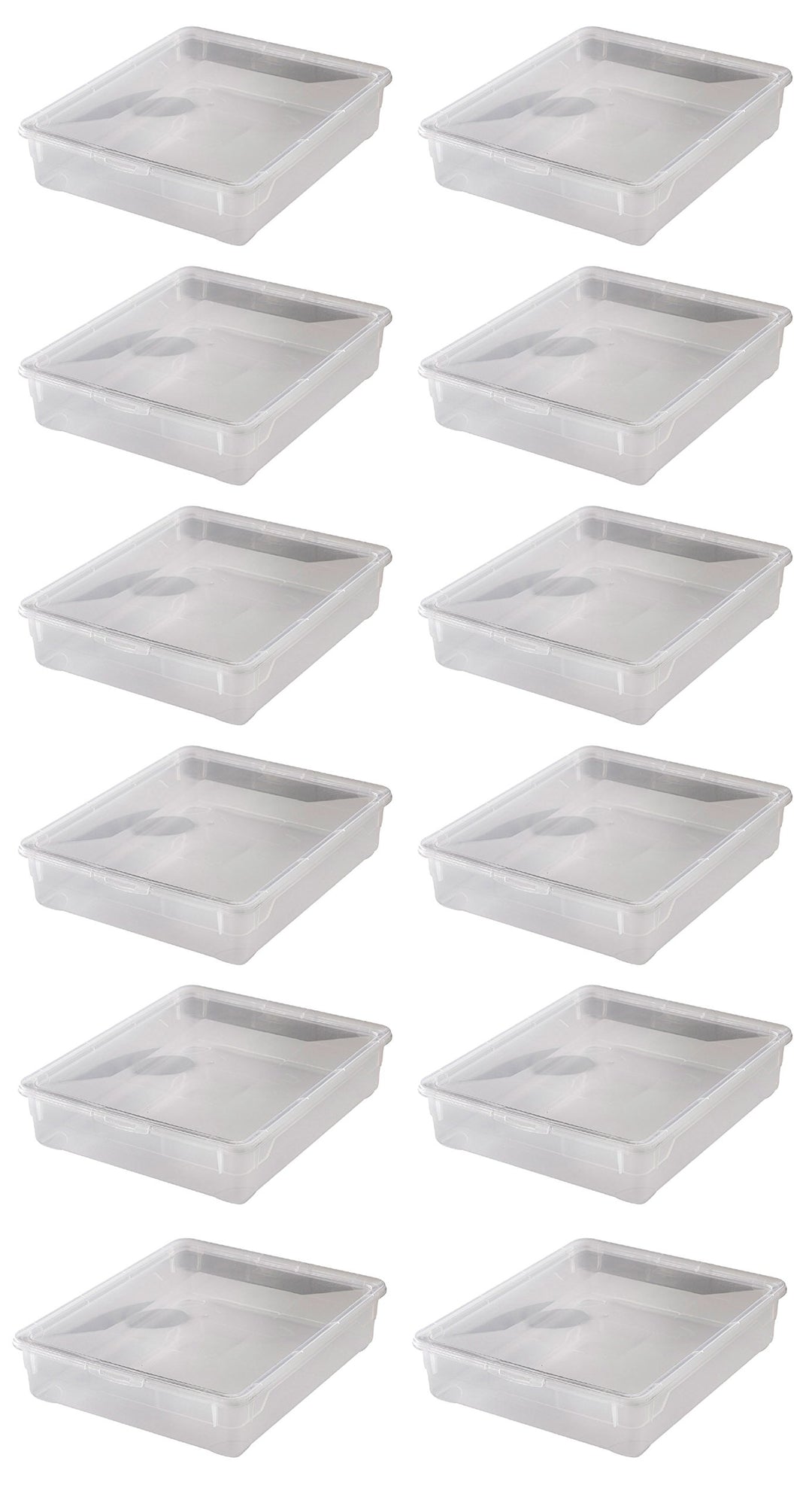12x Aufbewahrungsboxen „Clear Box“ mit 9 Litern, 40,0 x 33,5 x 8,5 cm - transparent - stapelbar - Ku