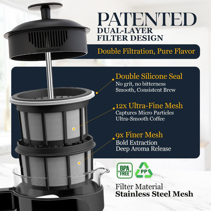 ESPRO® French Press P3 mit Kaffeefilter, 1 Liter, 32 Unzen