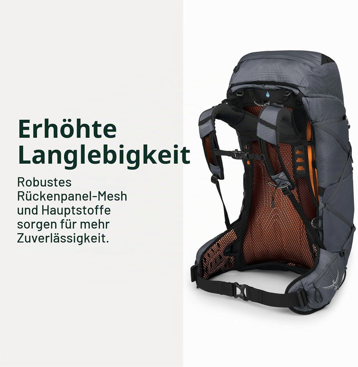 Osprey Herren Rucksack Exos 58 Tungsten Grau, Dunkelgrau