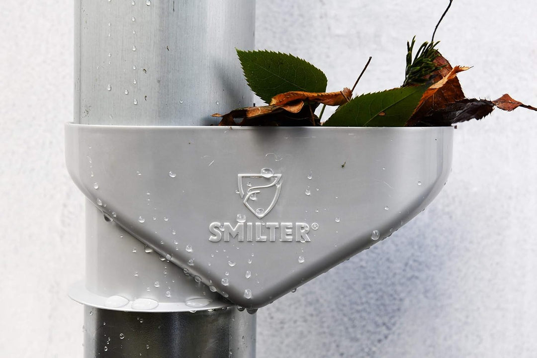 SMILTER Laubschutzkorb für Regenfallrohre DN100 in der Farbe Braun