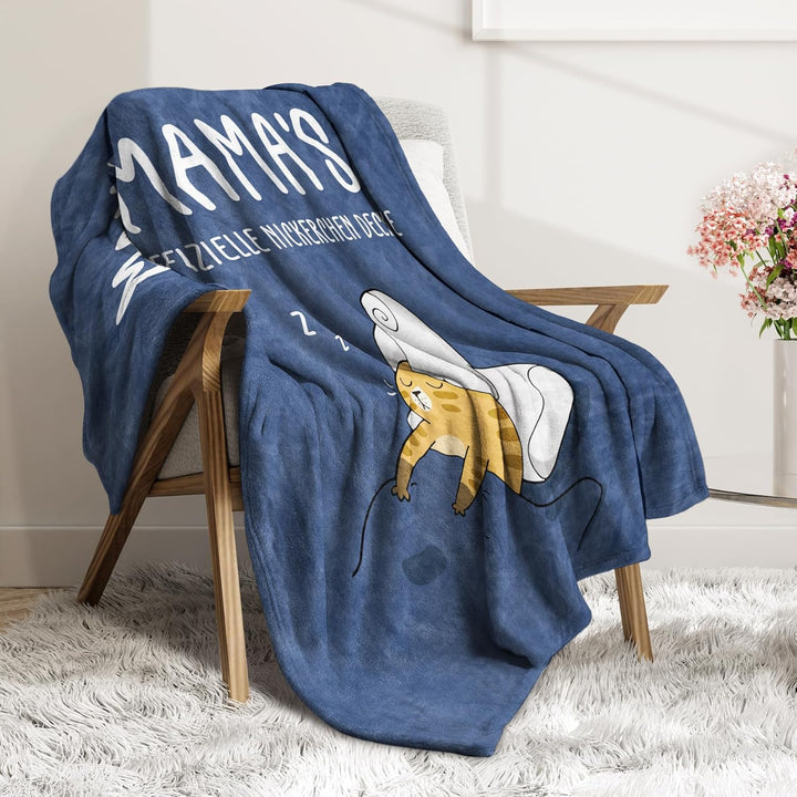 Geschenke für Mama – Lustige Kuscheldecke für Mama in besonders weicher Qualität – Geburtstagsgesche