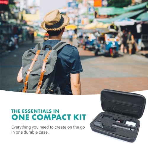 Movo uVlogger Android/USB-C/iPhone 15 kompatibles Vlogging-Kit mit Fullsize-Stativ - YouTube-Starter