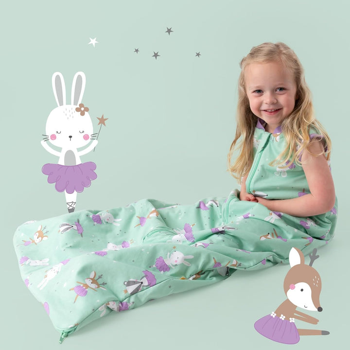 Schlummersack leicht gefütterter Babyschlafsack Frühjahr/Sommer 1.0 Tog für Mädchen und Jungs - in v