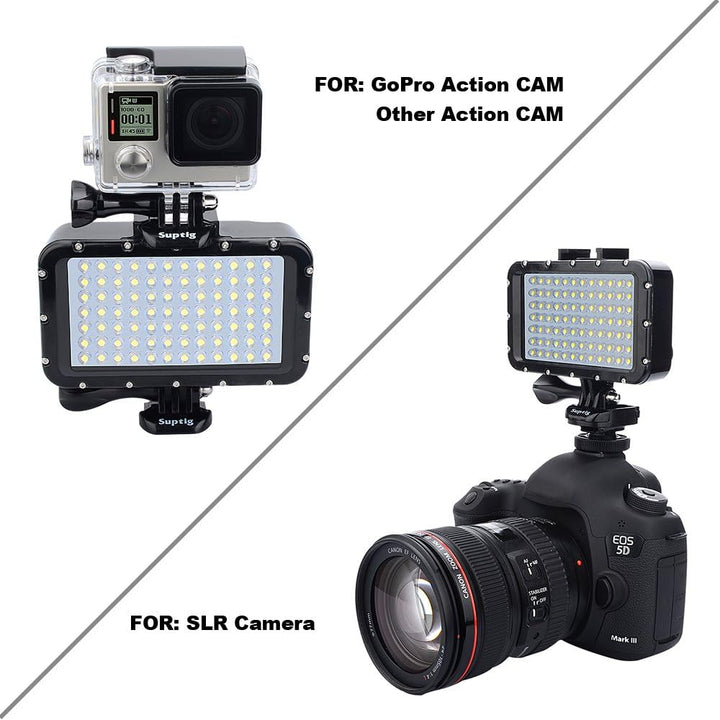 Suptig Unterwasserlichter Tauchlicht 84 LED High Power Dimmbar Wasserdichtes LED-Videolicht Wasserdi
