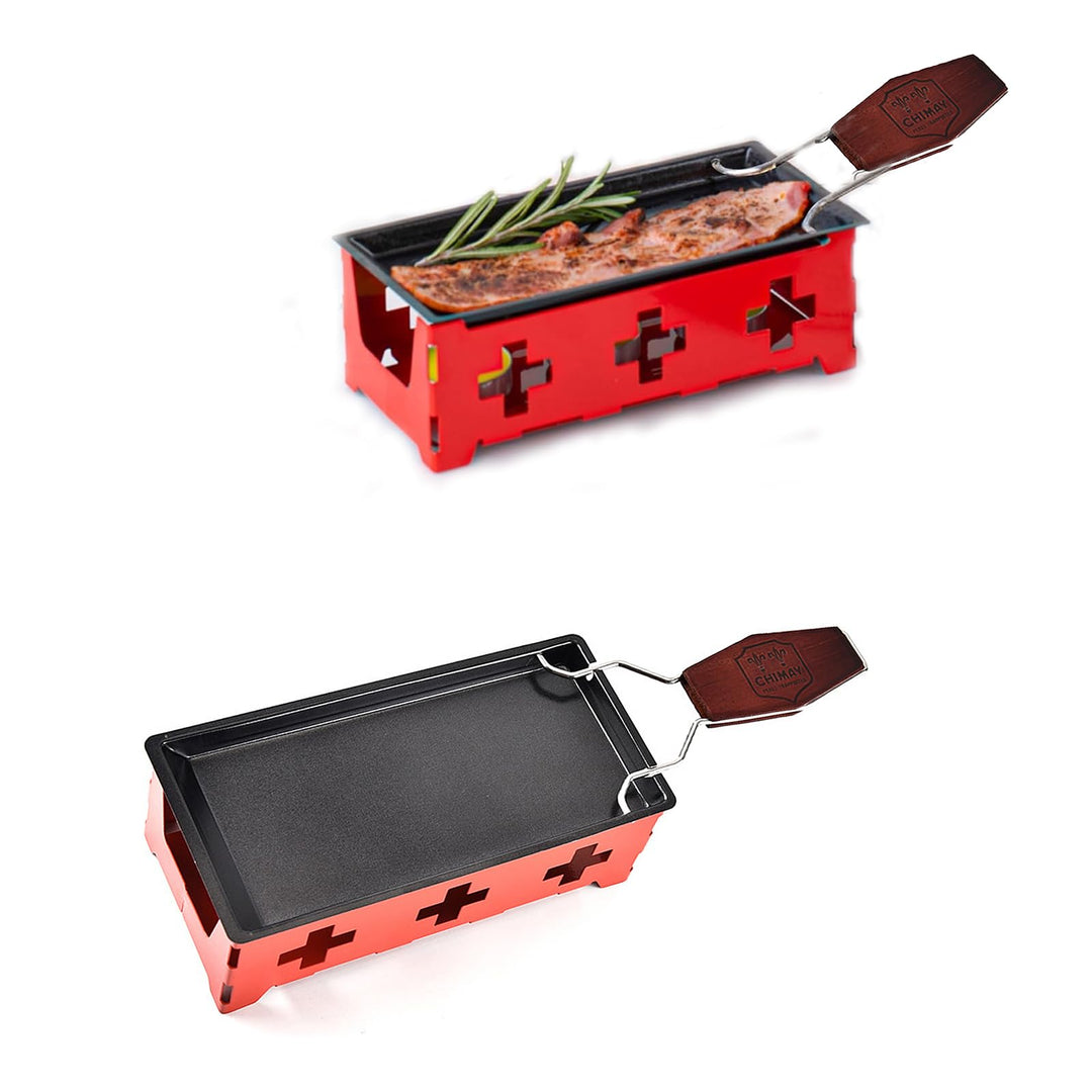 Vastsea Käse Raclette, Tragbares Candlelight-Käse-Raclette, Racletteofen mit Kerzen, Kohlenstoffstah