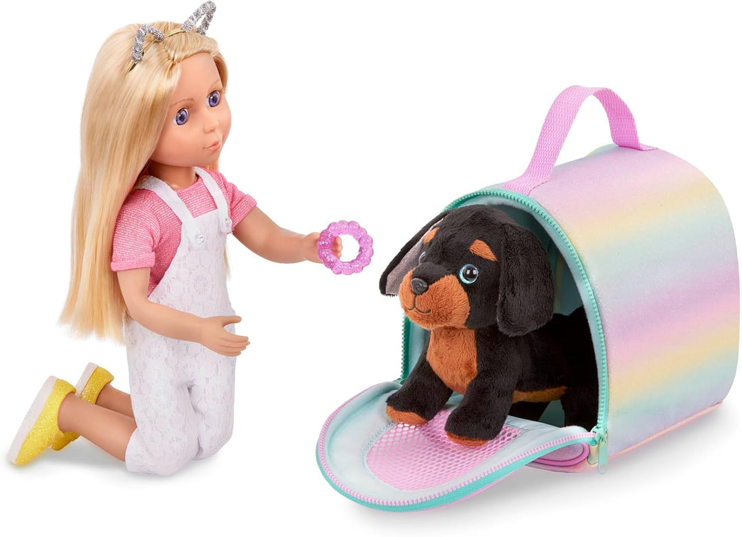 Glitter Girls - Glitzern und Glamour! - Glitter Girls Puppenkleidung - Latzhose Outfit - Katzenohren