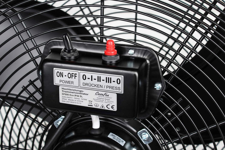 CasaFan Ventilateur industriel sur pied DF800 Eco IP54 SL/Certifié usage industriel 2006/42/CE / 123