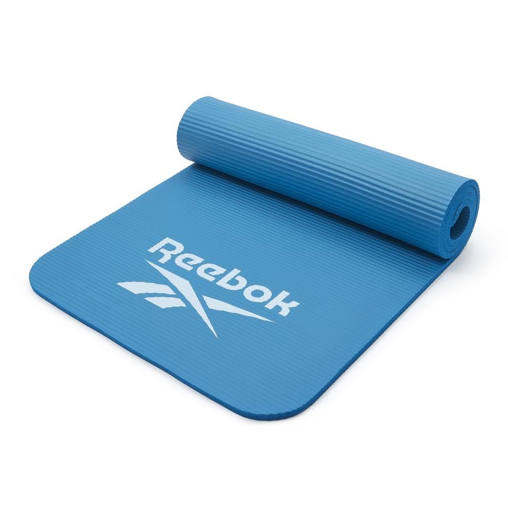 Reebok Trainingsmatte - Rutschfeste Gymnastikmatte aus natürlichem Gummi in 7mm, 10mm, 15mm und vers