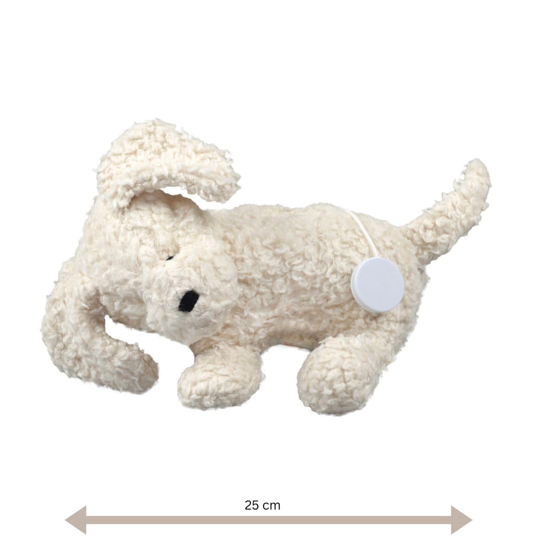 Efie Spieluhr Hund – Bio-Baumwolle (kbA), Made in Germany, mechanisch & waschbar, GOTS-zertifiziert