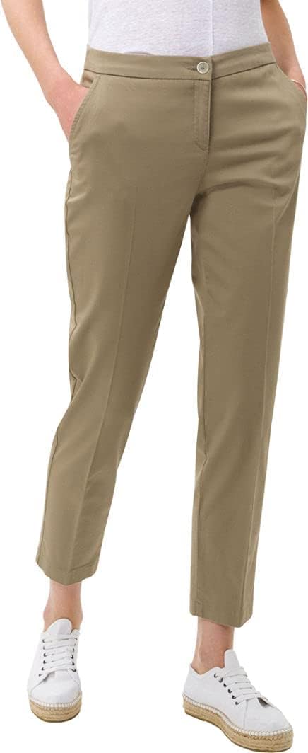 BRAX Damen Style Maron verkürzte Form sportlich-Elegante City Hose, Vintage Khaki